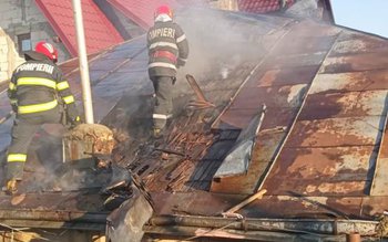 Flăcările unui incendiu au cuprins …