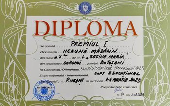 Elev de la Liceul „Regina …