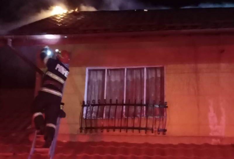 Locuință afectată de un incendiu, la Horodiștea