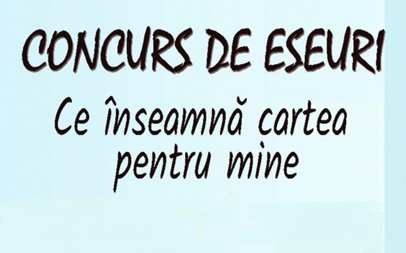 Concurs de eseuri cu tema „Ce înseamnă cartea pentru mine”