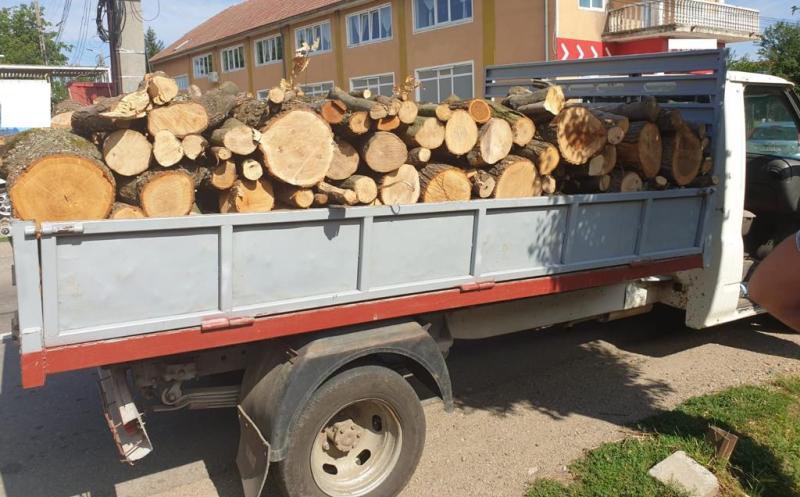 Acțiune a polițiștilor pentru prevenirea și combaterea transportului ilegal de material lemnos