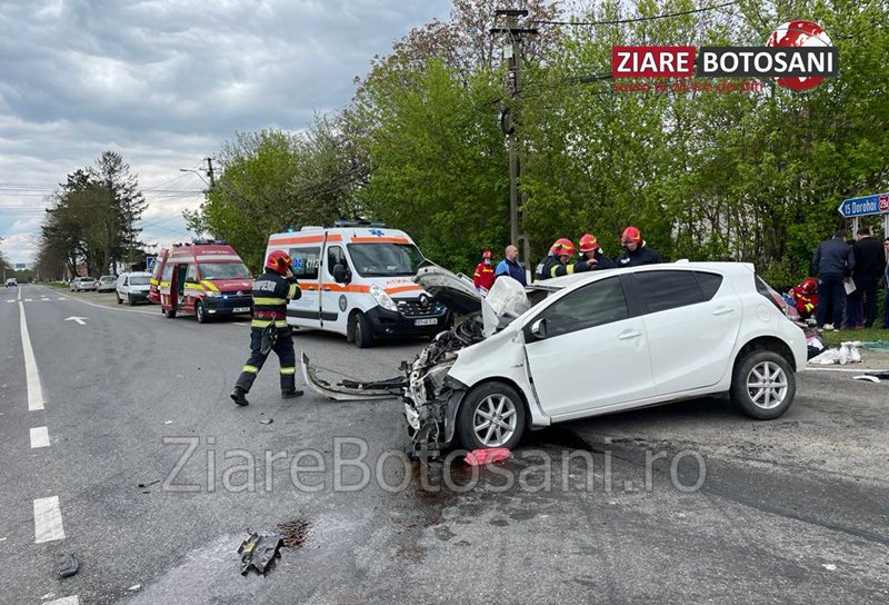 Accident rutier cu șase victime! Două mașini s-au ciocnit la Vârfu Câmpului - FOTO