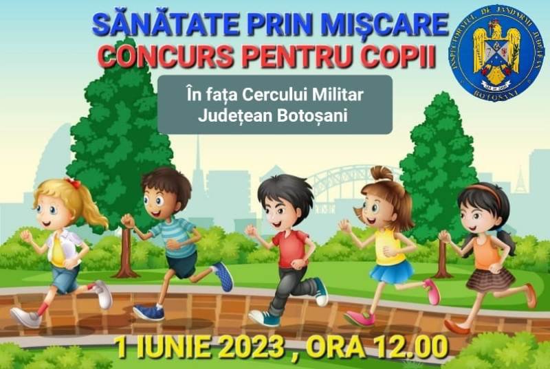 Botoșani: „Sănătate prin mișcare” concurs cu premii pentru copii