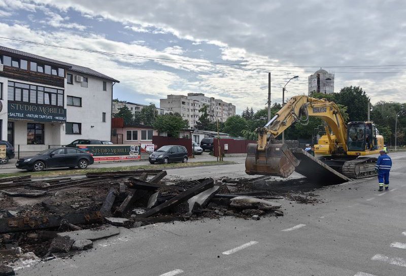 Se scoate linia de tramvai și se reabilitează un nou tronson de drum din Botoșani. Vezi unde!