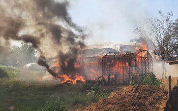 Incendiu puternic într-o gospodărie din …