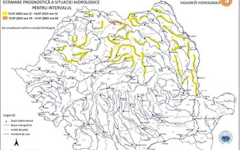 Cod Galben de inundații pe …