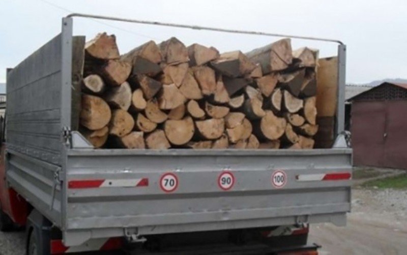 Material lemnos confiscat, în cadrul unei acțiuni a polițiștilor din Ștefănești