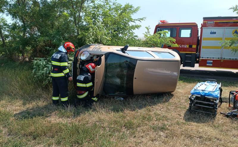 Șofer în vârstă de 85 de ani rănit într-un accident rutier