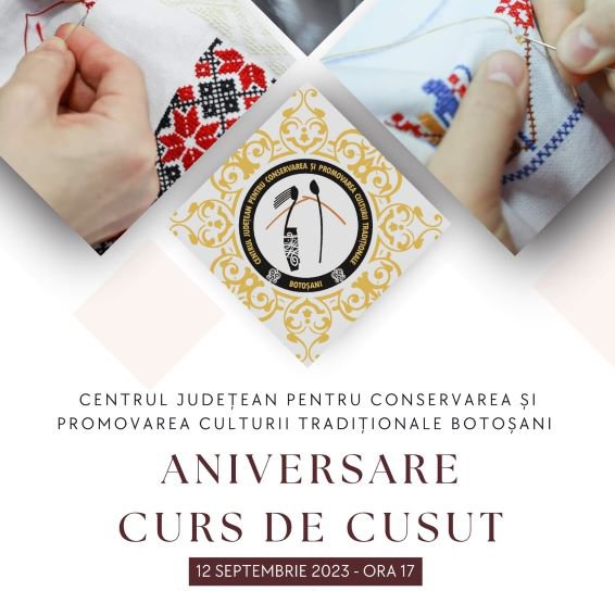 Curs de cusut ii organizat la Brăești. Vor fi prezente cele trei Tezaure Umane Vii ale județul Botoșani