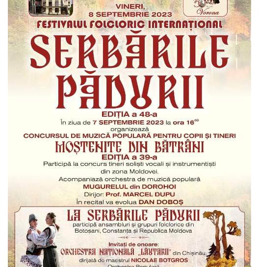 Orchestra „Mugurelul” asigură acompaniamentul participanților din cadrul concursului „Moștenite din Bătrâni”, Vorona