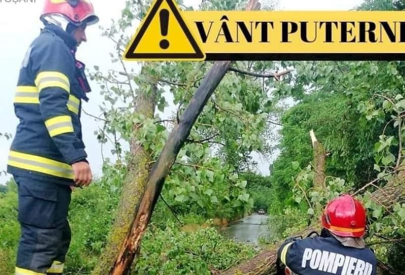 Meteorologii emis o avertizare COD GALBEN de intensificări ale vântului pentru județul Botoșani