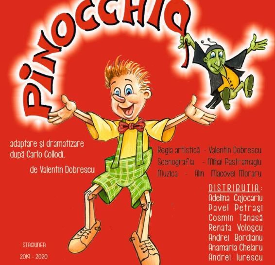 Teatrul „Vasilache” din Botoșani va prezenta spectacolul „Pinocchio” în această săptămână