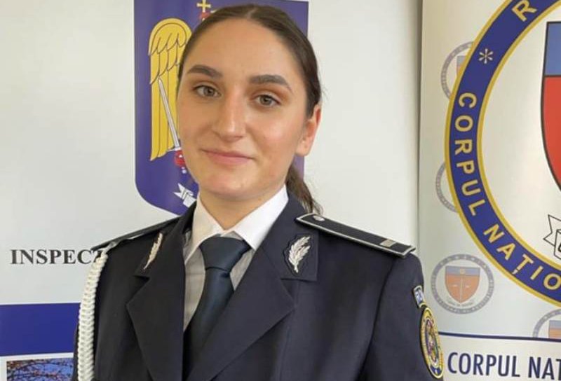 Tânăra cu cea mai mare medie de absolvire a școlii de poliție a avut posibilitatea să-și aleagă locul de muncă