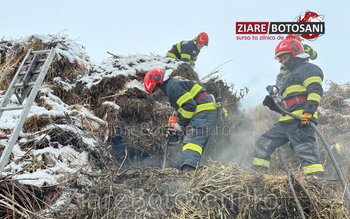 Deșeuri vegetale cuprinse de flăcări …