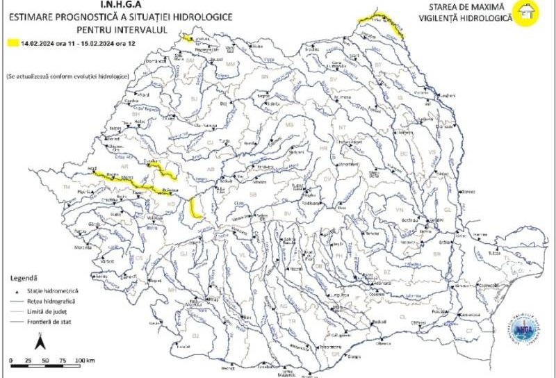 Pericol pe râul Prut! Cod galben de inundații!