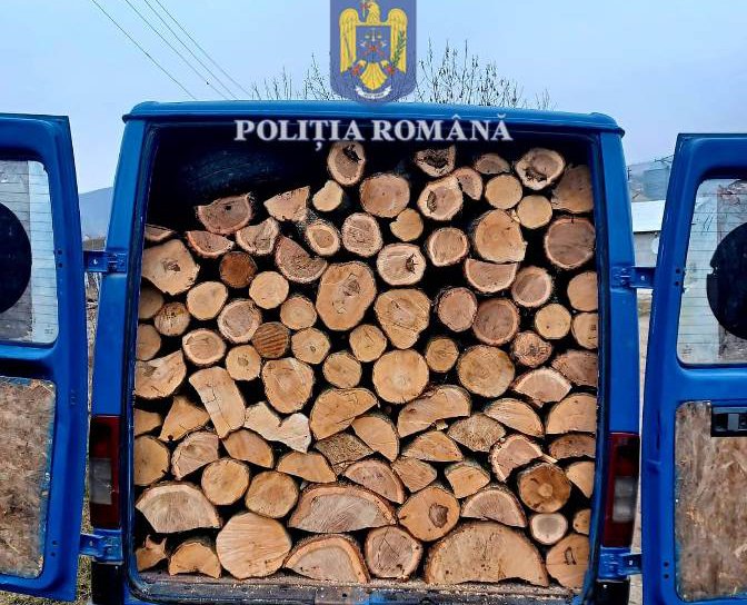 Material lemnos fără documente confiscat de polițiști în două localități din județ