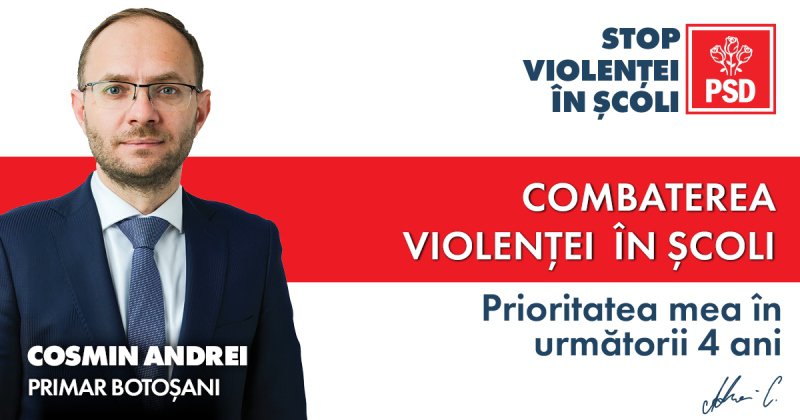 Cosmin Andrei: „Am multe proiecte de prezentat, combaterea violenței în școli este unul dintre ele!”