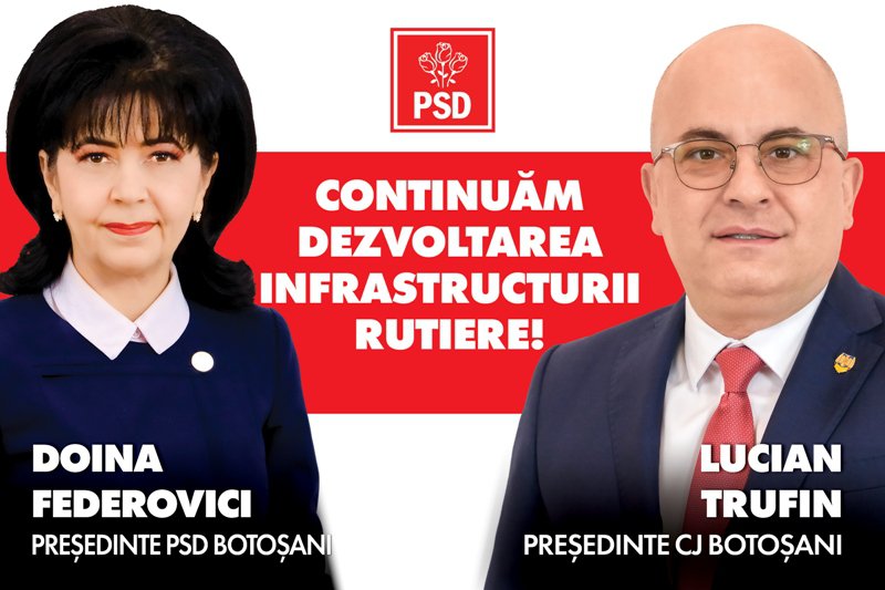 Lucian Trufin, candidat PSD la Consiliul Județean: „Voi continua programul de modernizare a drumurilor județene realizat de Doina Federovici”