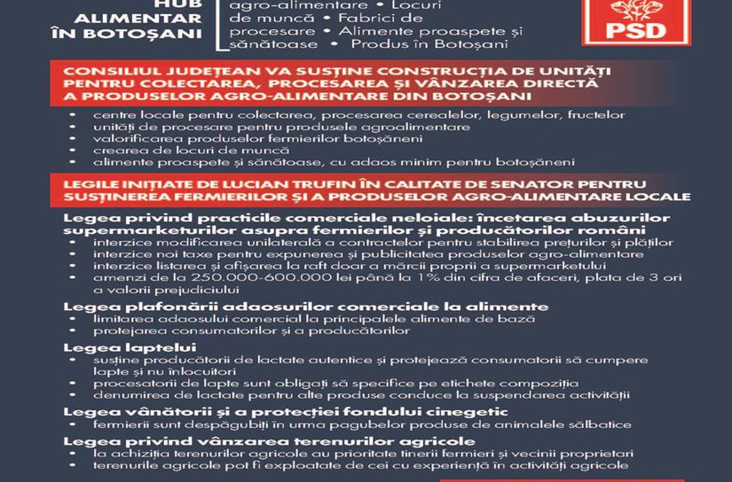Lucian Trufin: „Așa cum am sprijinit ca senator producătorii locali, la fel voi susține toți fermierii botoșăneni în calitate de președinte al Consiliului Județean”