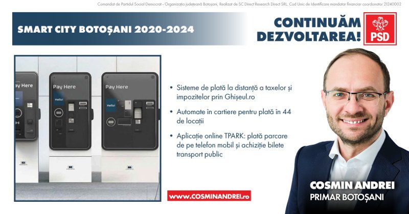 Ce a făcut administrația Cosmin Andrei pentru reducerea birocrației prin digitalizarea serviciilor primăriei municipiului Botoșani