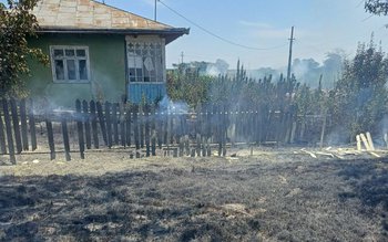 Casă salvată de pompierii militari …