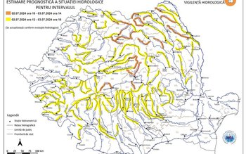 Risc de inundații pe râurile …