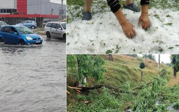 Străzi inundate și grădini distruse. …