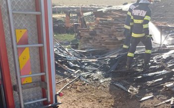 Incendiu într-o fermă de animale …