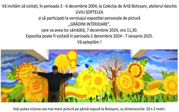 Botoșani: Expoziție personală Liviu Șoptelea …