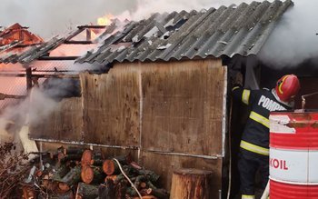 Două magazii cu lemne de …