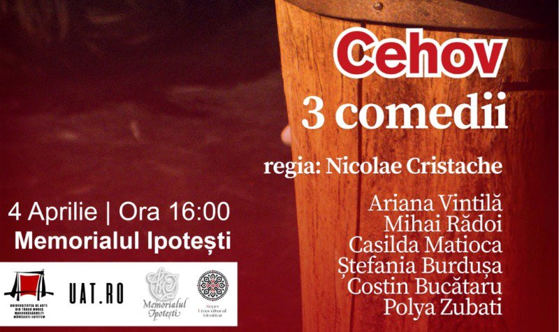 3 comedii de Cehov la Memorialul Ipotești