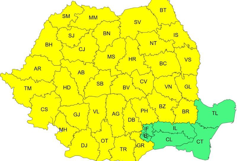 Meteorologii emis o informare vreme deosebit de rece, brumă, îngheț la sol, precipitații mixte și vânt