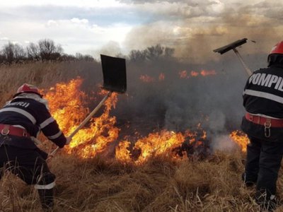 Două incendii de vegetație uscată …