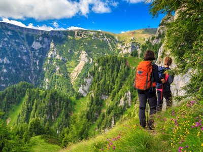 Doi turiști care se plimbau …