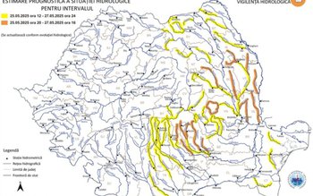 Continuă riscul de inundații pe …