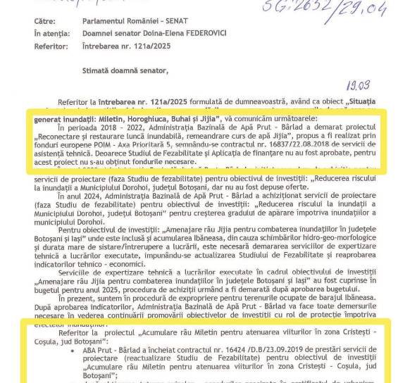 Botoșănenii, expuși inundațiilor din cauza inacțiunii Ministerului Mediului