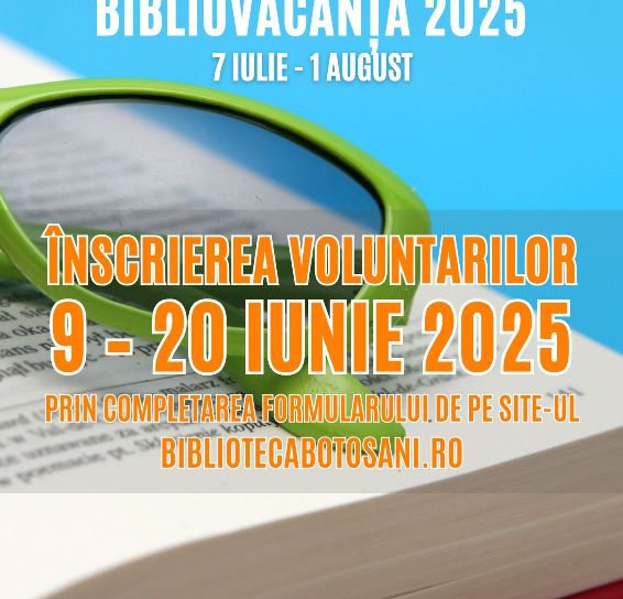 BiblioVacanța 2025 – Încep înscrierile pentru Corpul de voluntari!