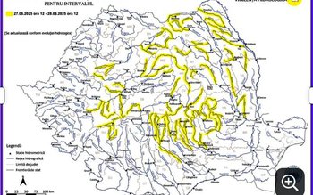 Cod Galben de inundații pe …