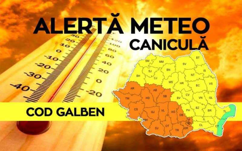 Val de căldură în Botoșani - cod gaben în următoarele două zile