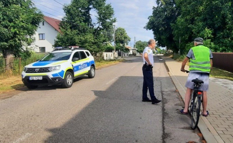 Biciclist sub influența alcoolului, sancționat de polițiști