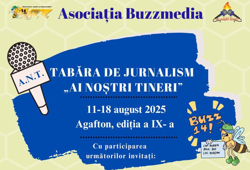 Tabăra de jurnalism „Ai noștri tineri”, la a IX-a ediție, la Agafton