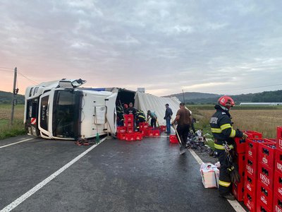 E 58 blocat în zona …