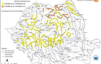 Cod Galben de inundații pe …