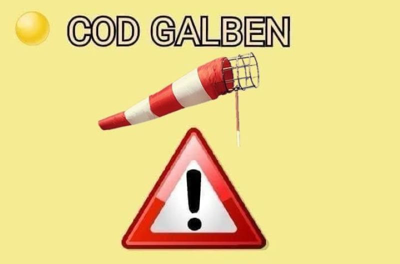 Județul Botoșani se află astăzi sub incidența unui Cod Galben de vânt