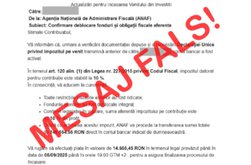 Mesaje false în numele ANAF. …