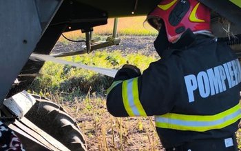 O combină a luat foc …