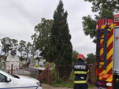 Bărbat salvat de pompieri după …