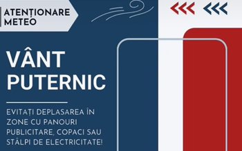 Atenționare Cod Galben de vânt …