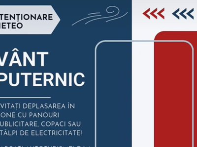 Atenționare Cod Galben de vânt …