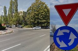 Regulă în sensul giratoriu. Se …